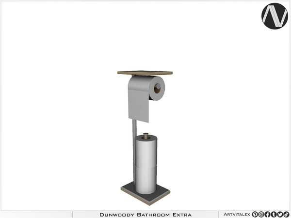 Sims 4 — Dunwoody Toilet Paper Holder Stand by ArtVitalex — Bathroom Collection | All rights reserved | Belong to 2023