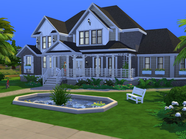 Sims 4 — Villa Gabi by gabi892 — Large Family Villa on 2 floors On the first floor there is an open concept kitchen