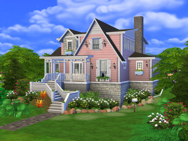 Sims 4 — Villa Tea by gabi892 — Family Villa on 2 floors On the first floor there is an open concept kitchen and dining