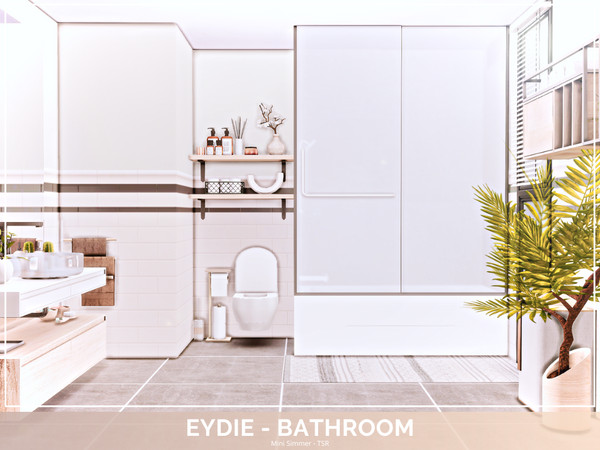 Sims 4 — Eydie bathroom - TSR only CC by Mini_Simmer — Room type: Bathroom Size: 3x3 Price: $7,747 Wall Height: Short