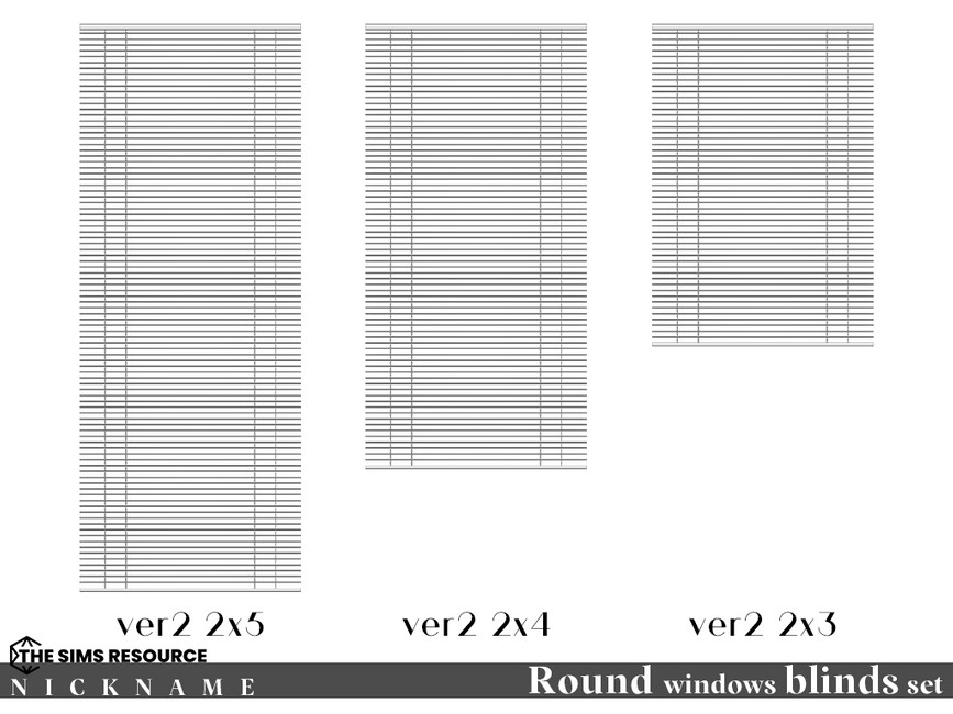 Sims 4 Round Window Mod The Sims Resource - Round windows blinds set