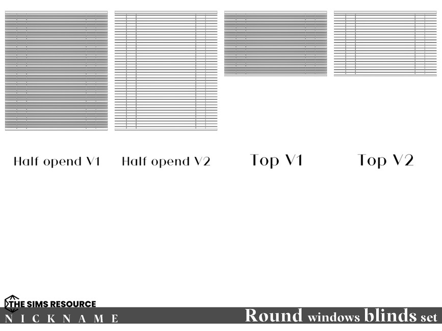 Sims 4 Round Window Mod The Sims Resource - Round windows blinds set