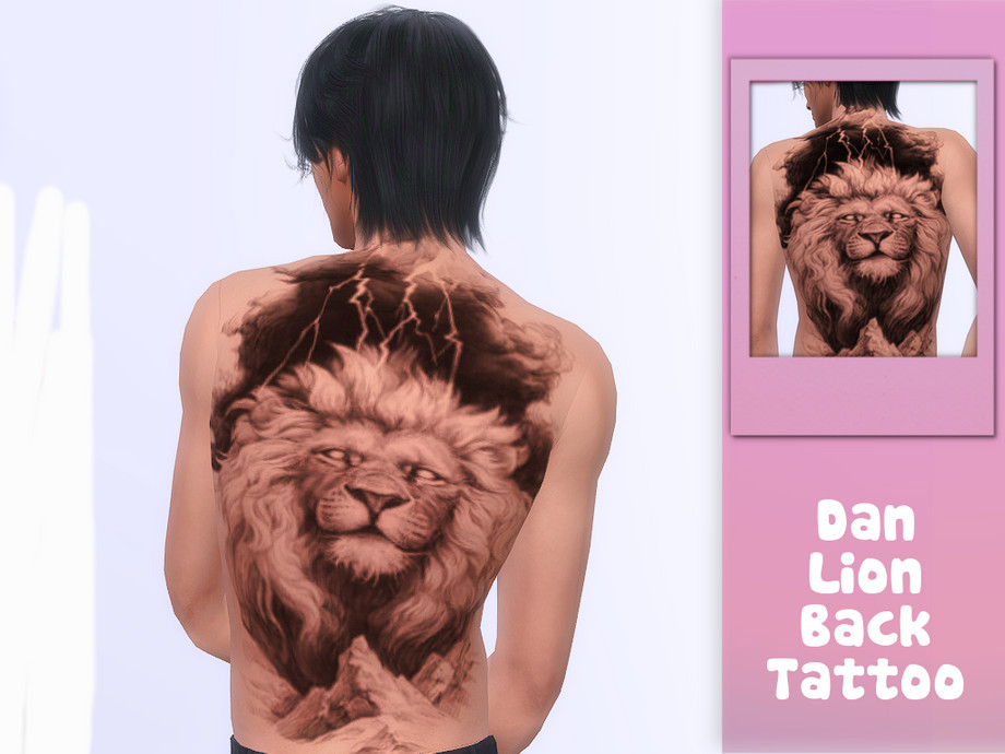 Lion Tattoo On Back Enzo Chelsea Editorial Stock Photo - Stock Image |  Shutterstock