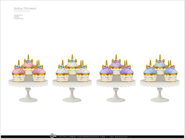 Sims 4 — Baby Shower - Unicorn desert by Severinka_ — Unicorn desert (DECOR) From the set 'Baby Shower' Build / Buy