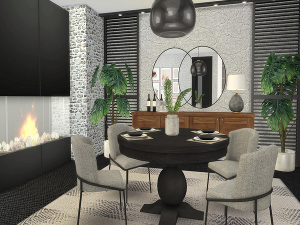 Sims 4 — Pearl Diningroom by Suzz86 — Pearl is a fully furnished and decorated diningroom. Size: 6x6 Value: $ 7,900 Short