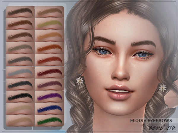 Sims 4 — Eloise Eyebrows [HQ] by Benevita — Eloise Eyebrows HQ 20 Swatches For Female and Male (Teen to Elder) I hope you