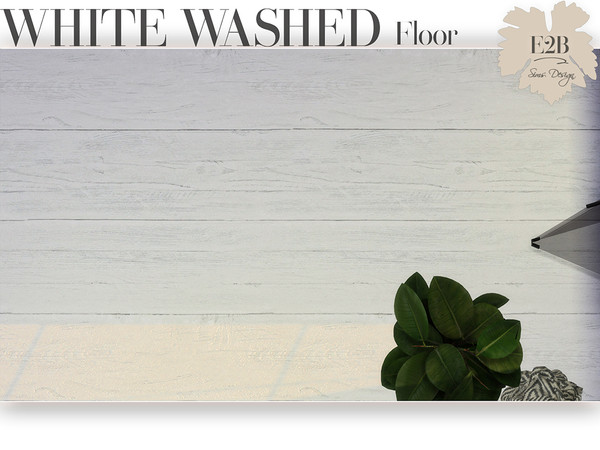 Sims 4 — White Washed Floor by Earth2Barb — This is a white washed wood flooring perfect for minimalist homes.