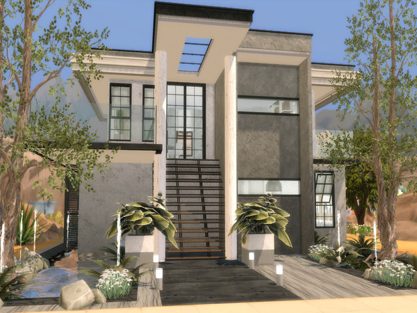 Sims 4 — Vila Celina by Suzz86 — Modern Home featuring kitchen,breakfast bar, and livingroom. 1 Bedroom 1 Bathroom 1