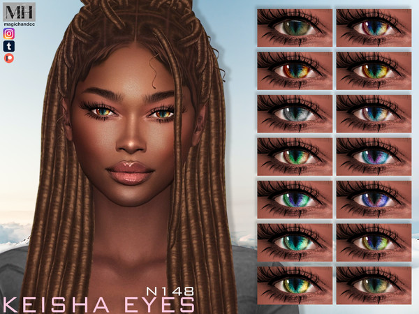 Sims 4 — Keisha Eyes N148 by MagicHand — Cat eyes for males and females in 16 swatches - HQ Compatible. Preview - CAS