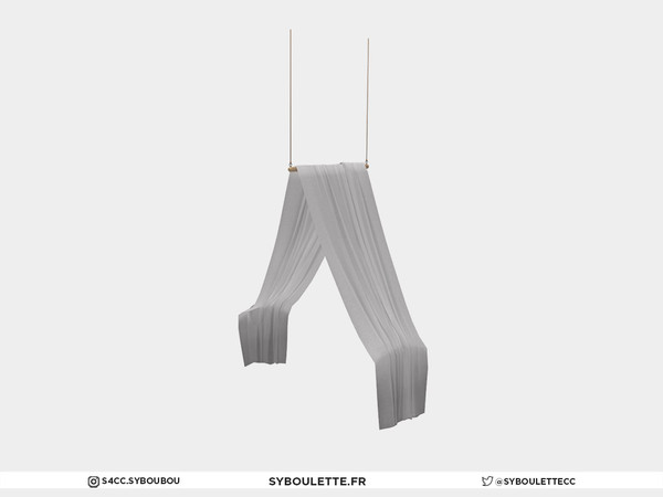 Sims 4 — Dreamy - Drape short by Syboubou — This ceiling drape will fit the dreamy toddler bed (for short height wall).