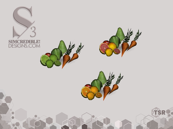 Sims 3 — Brilhantina Veggies and Fruits by SIMcredible! — SIMcredibledesigns.com
