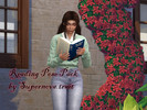 Sims 4 — Reading Pose Pack by supernovatrait — Today I'm sharing first part of Reading Pose Pack. 5 single poses. Book