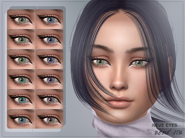 Sims 4 — Neve Eyes [HQ] by Benevita — Neve Eyes Costume Makeup Category HQ 12 Swatches For all age I hope you like!