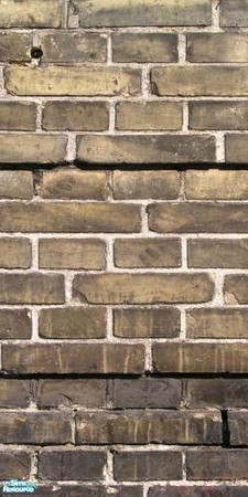 Sims 2 — Bean's Aged Brick Walls - Wall 2 by galilea — Old and weathered, but this brick wall makes for a quaint and