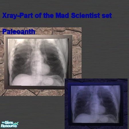 Sims 2 — Mad Scientist set - Xray by Paleoanth — A really cool lightbox complete with Xray.