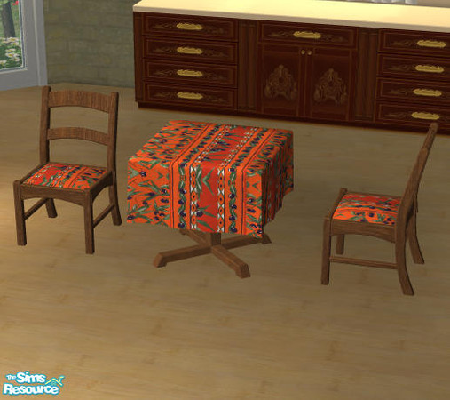 Sims 2 — Provence Tablecloth/Chaircushions 3 by Sophel21 — tablecloth with a touch of provence - tablecloth will also