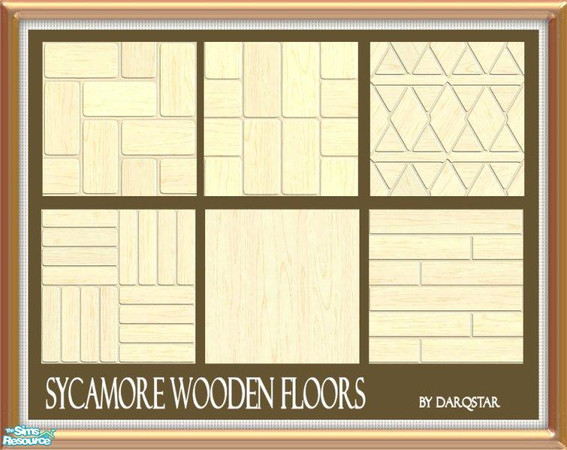 Sims 2 — Sycamore Floors  by TSR Archive — One of the lightest colored woods, Sycamore works great if you like the charm