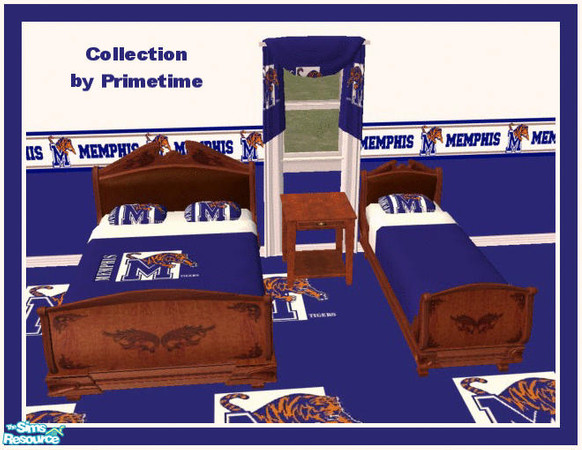 Sims 2 — PT Memphis Tigers Bedroom by Primetime024 — As requested, here is a Memphis Tigers Bedroom set. It features the