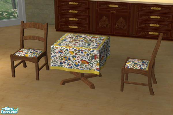 Sims 2 — Provence Tablecloth/Chaircushions 5 by Sophel21 — tablecloth with a touch of provence - tablecloth will also