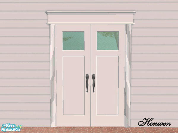 Sims 2 — VIP Deluxe Glass Bumpy Green by Henwen — This is the glass only for the VIP door in a green glass.