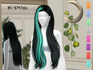 Sims 4 — recolor k pop hair by XxXB00XxX — recoloring of s-clubs k-pop hair style 8 to choose from