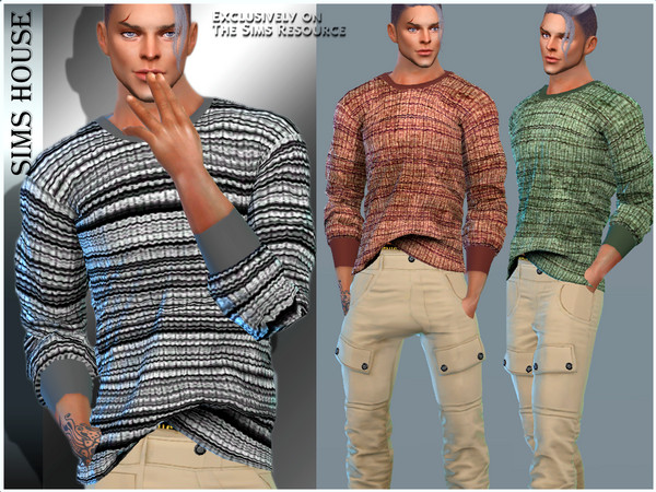 The Sims Resource - MALE Sweater textured