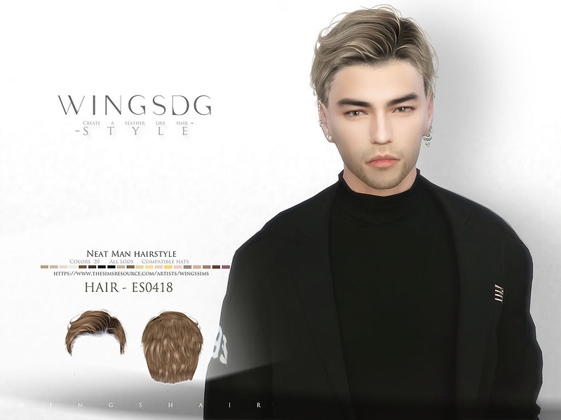 wingssims' Neat Man Hairstyle ES0418