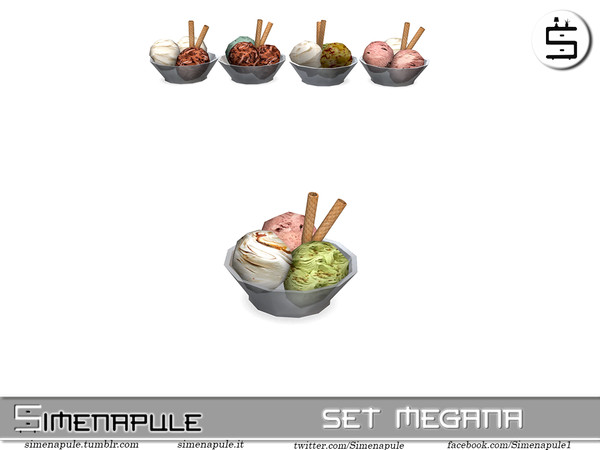 Sims 4 — Ice Cream Shop Megana - Ice Cream in Glass by Simenapule — Ice Cream Shop Megana - Ice Cream in Glass. 5 colors.
