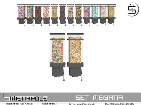 Sims 4 — Ice Cream Shop Megana - Topping Dispencers by Simenapule — Ice Cream Shop Megana - Topping Dispencers