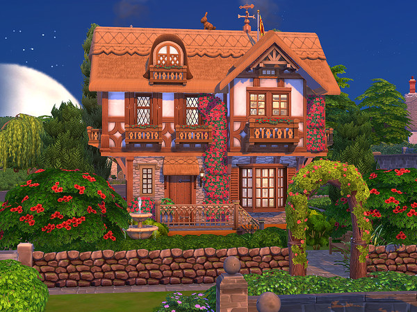 Sims 4 — Booklover Cottage - no CC  by Flubs79 — here is a cute and cozy cottage for a sim who loves books the house has