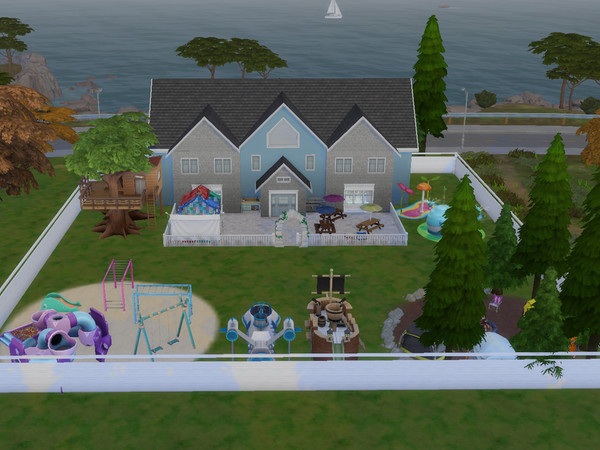 Sims 4 — howard house by kaitlynisms — i used the 7 EUCALYPTUS LANE lot in SAN SEQUOIA for this build. a large two story