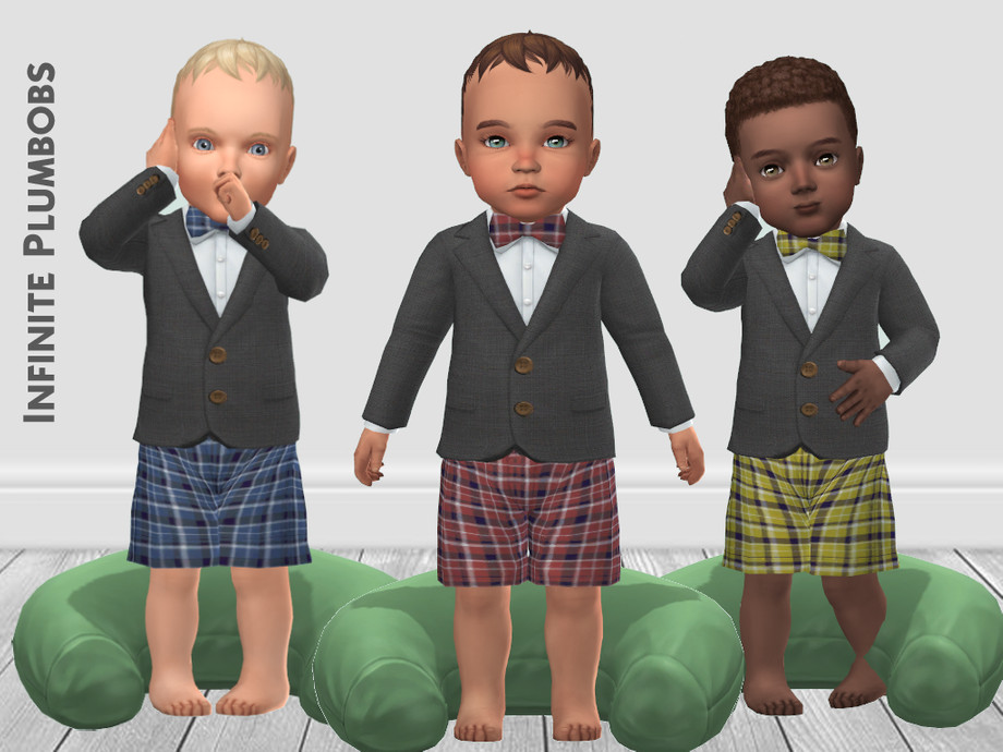 The Sims Resource - Infant Plaid Wedding Suit