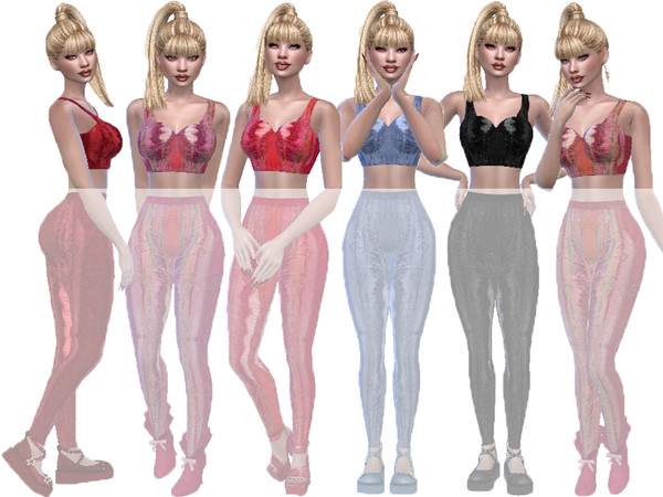 Sims 4 — BustierCrop recolor by TrudieOpp — BustierCrop recolor in 6 new colors