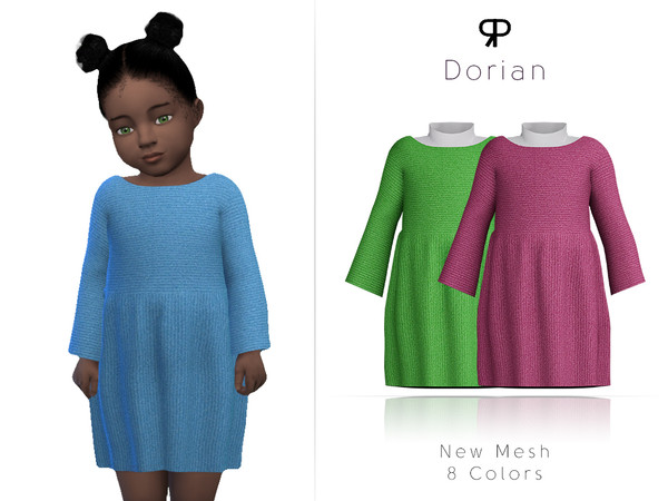 Sims 4 — Dorian for Toddler by Praft — Praft - Dorian for Toddler - 8 Colors - New Mesh (All LODs) - All Texture Maps -