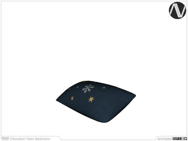 Sims 3 — Houston Bed Pillow by ArtVitalex — Bedroom Collection | All rights reserved | Belong to 2023 ArtVitalex@TSR -