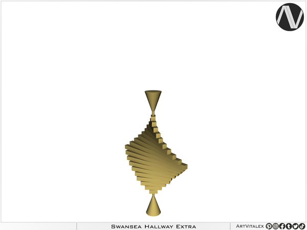Sims 4 — Swansea Helical Metal Decor by ArtVitalex — Hallway Collection | All rights reserved | Belong to 2023