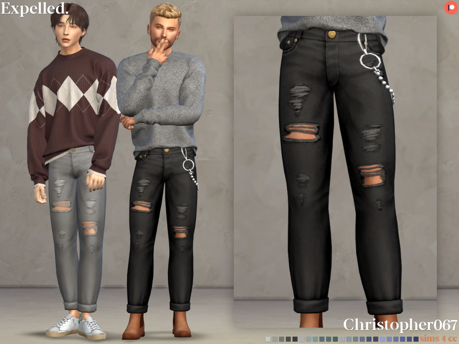 The Sims Resource - Expelled Jeans - With Chain (Patreon)