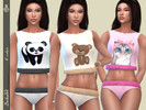 Sims 4 — Puppet Underwear - Top by Birba32 — A furry pajama for your teenagers, in six colors.