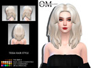 Sims 4 — Tessa Hair Style by Oscar_Montellano — All lods 24 ea swatches Hat compatible BGC