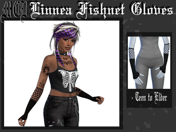 The Sims Resource - Linnea Fishnet Gloves
