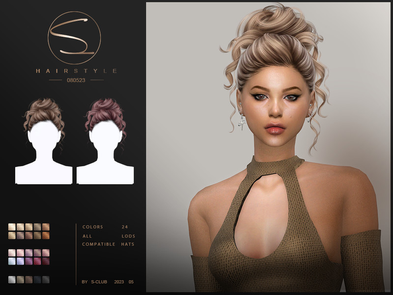 Elegante updo hairstyle CASIA 080523  by S-CLUB
