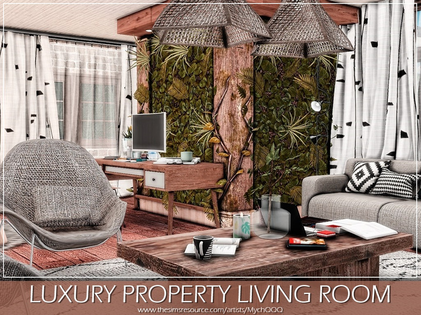 The Sims Resource - Luxury Property Living Room