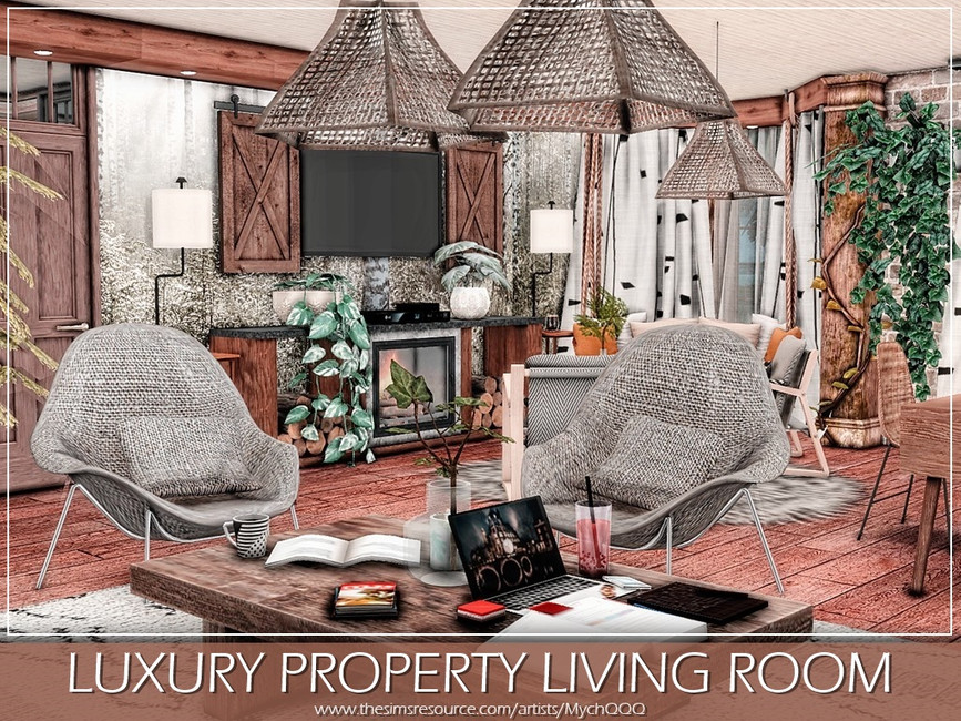 The Sims Resource - Luxury Property Living Room
