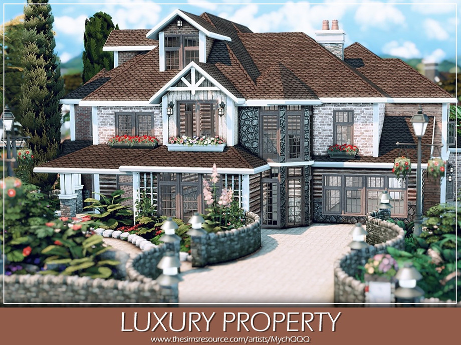 The Sims Resource - Luxury Property (unfurnished) - Shell