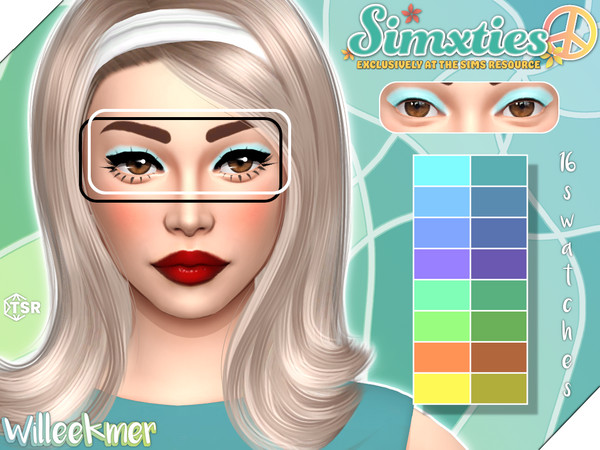 Sims 4 — [Simxties] Ella Eyeshadow by Willeekmer — BGC 16 swatches Teen - Elder Male - Female Custom thumbnail Disallowed
