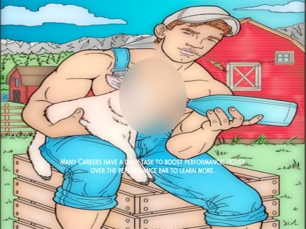 Sims 4 — Cottage Living Inspired Upload: Guy Bottle Feeding Baby Lamb by JCW2006 — This was a digital coloring book