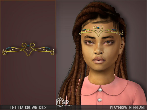 Sims 4 — Letitia Crown Kids by PlayersWonderland — Kids version of my Letitia Crown. Specs 6 Swatches Custom thumbnails