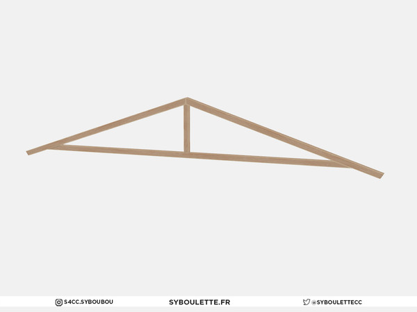 Sims 4 — In construction - Roof beam 6 tiles by Syboubou — Decor beam to place upon beam fence.