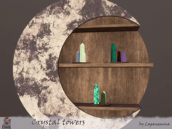 Sims 4 — Moon project - Crystal towers by Lapanemona — Crystal towers (3 swatches, 388 poly)