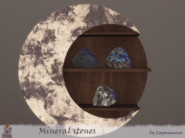 Sims 4 — Moon project - Mineral stones by Lapanemona — Mineral stones (3 swatches, 1538 poly)